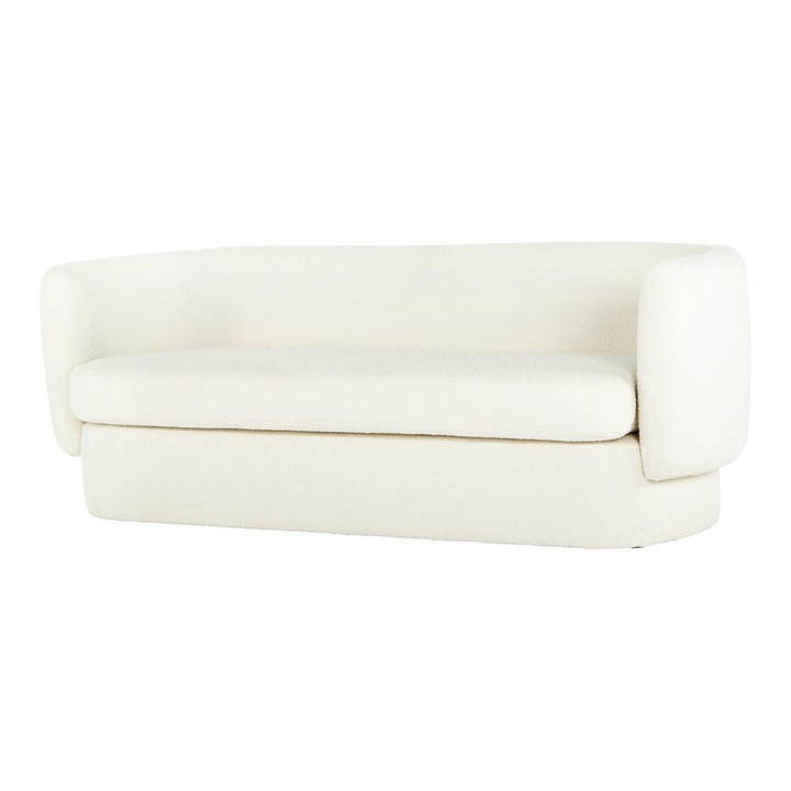 Boho Aesthetic Parfait | Minimalist Mid Century Off White Contemporary Luxury Modern White Sofa | Biophilic Design Airbnb Decor Furniture 