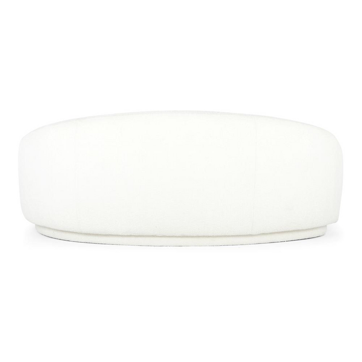 Boho Aesthetic The Aurora | Curved Modern Minimalist White Sofa | Biophilic Design Airbnb Decor Furniture 
