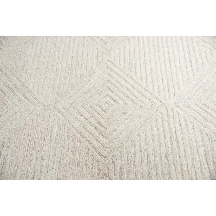 Buy farmhouse furniture Hand Tufted Cut &amp; Loop Pile Wool Rug, 8&