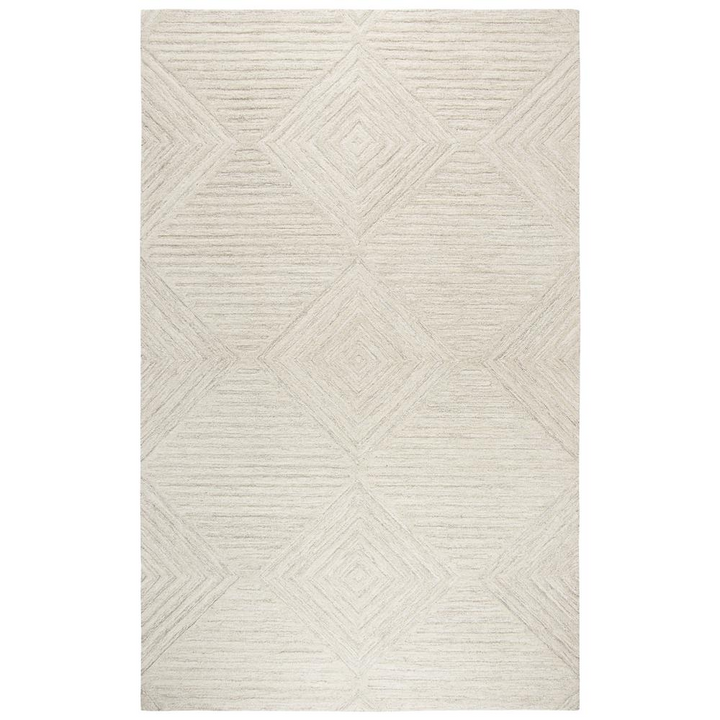 Buy farmhouse furniture Hand Tufted Cut &amp; Loop Pile Wool Rug, 8&