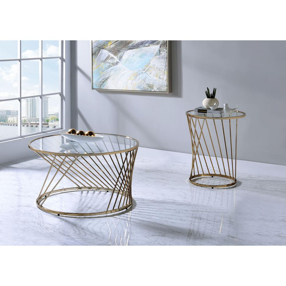 Boho Aesthetic The Nanterre | Modern Luxury Gold Coffee Table | Biophilic Design Airbnb Decor Furniture 