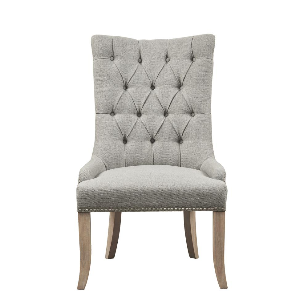 Boho Aesthetic Modern Light Grey Luxury Accent Chair | Biophilic Design Airbnb Decor Furniture 