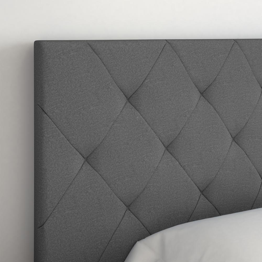 Boho Aesthetic Le Chloe | King Luxury Gray Linen Upholstered Platform Bed Frame | Biophilic Design Airbnb Decor Furniture 