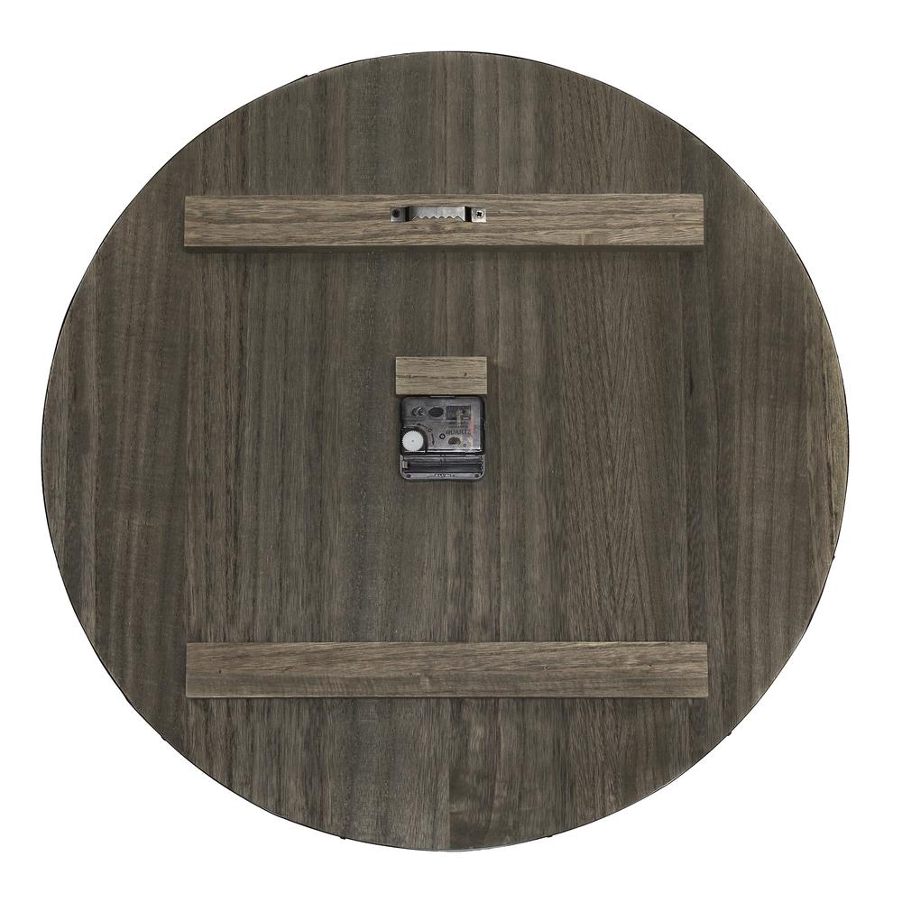 Boho Aesthetic Handsome 21" Rustic Farmhouse Wood Wall Clock, Rustic Gray | Biophilic Design Airbnb Decor Furniture 