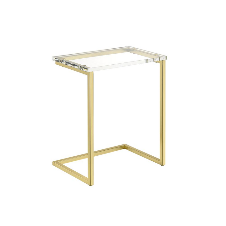 Boho Aesthetic Acrylic Luxury Modern C-Table | Biophilic Design Airbnb Decor Furniture 