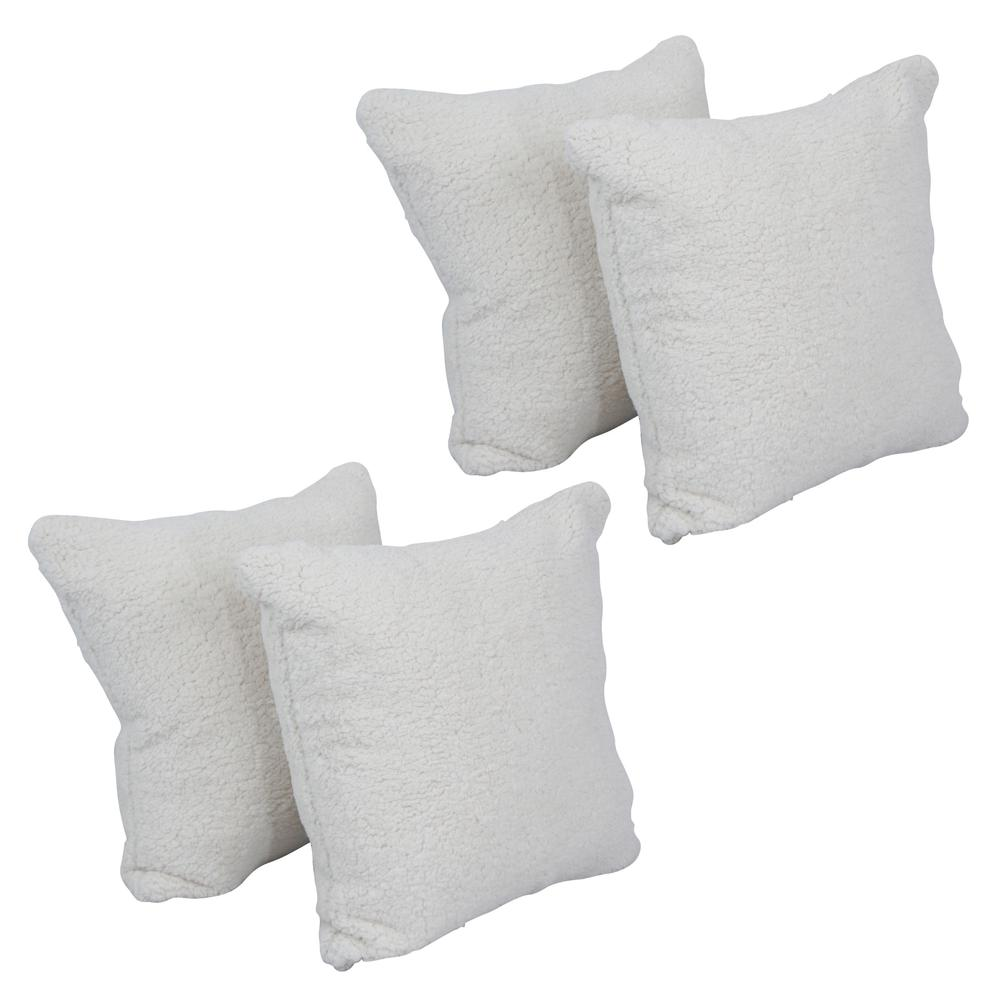 17-inch Jacquard Throw Pillows with Inserts (Set of 4) 9910-S4-ID-155 - Modern Cottage Farmhouse Furniture