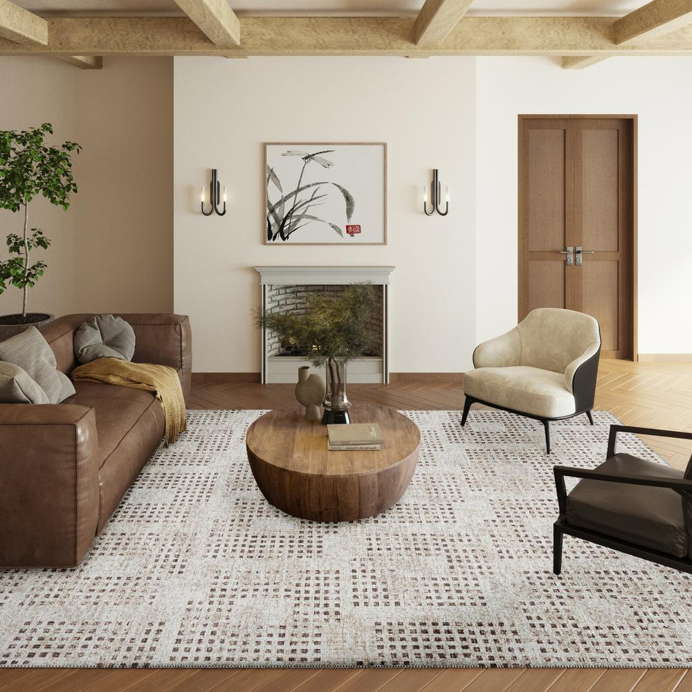Boho Aesthetic Extra Large Beige Contemporary Geometric 9' x 12' Living room Area Rug Beige | Biophilic Design Airbnb Decor Furniture 