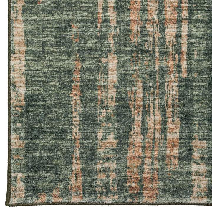 Boho Aesthetic Evergreen Olive 10' x 14' Area Rug | Biophilic Design Airbnb Decor Furniture 