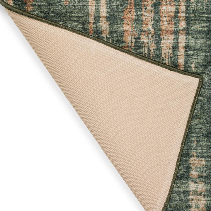 Boho Aesthetic Evergreen Olive 10' x 14' Area Rug | Biophilic Design Airbnb Decor Furniture 