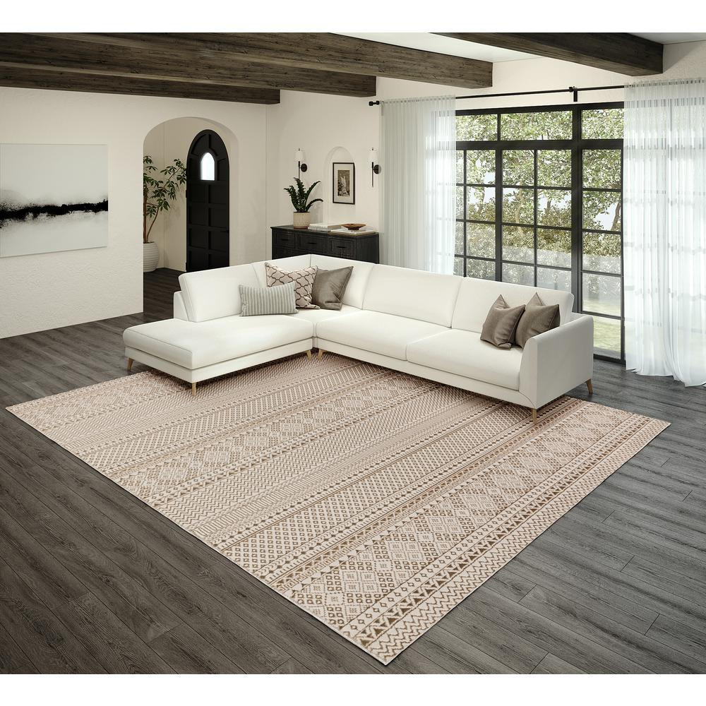 Boho Aesthetic Ansley AAS32 Tan 9' x 13' Rug | Biophilic Design Airbnb Decor Furniture 