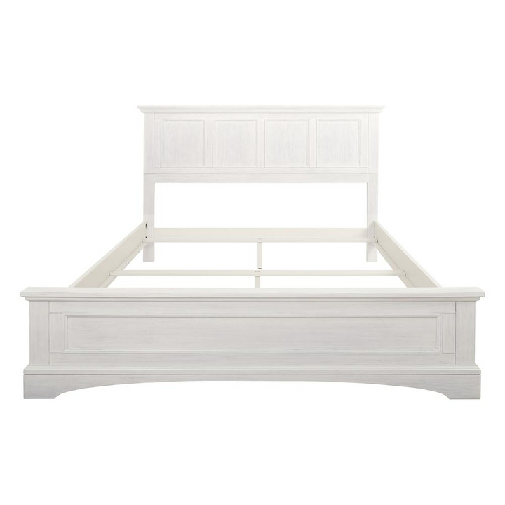 Boho Aesthetic La Trellis | Rustic White Farmhouse Basics Queen Bed Frame | Biophilic Design Airbnb Decor Furniture 
