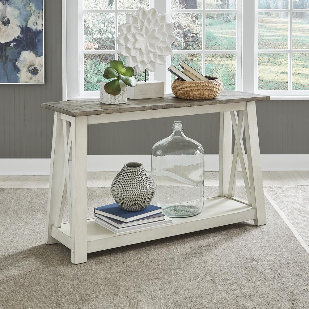 Boho Aesthetic Sofa Table Cottage White | Biophilic Design Airbnb Decor Furniture 