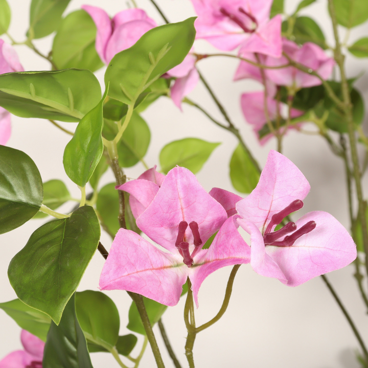 Buy farmhouse furniture Artificial Bougainvillea Tree with Black Pot | Faux Pink Flowering Indoor Plant | 72" Tall - Modern Cottage Farmhouse Furniture