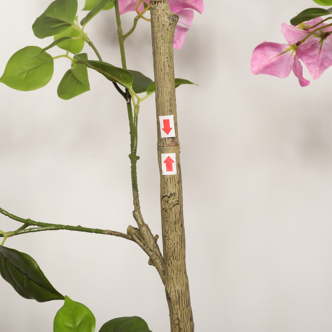 Buy farmhouse furniture Artificial Bougainvillea Tree with Black Pot | Faux Pink Flowering Indoor Plant | 72" Tall - Modern Cottage Farmhouse Furniture