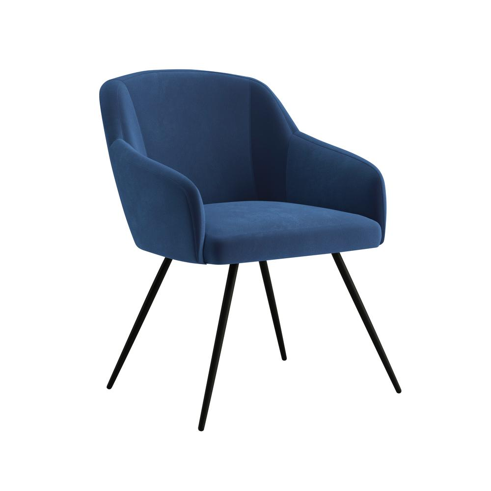 Boho Aesthetic Blue Luxury Modern Chair Blue | Biophilic Design Airbnb Decor Furniture 