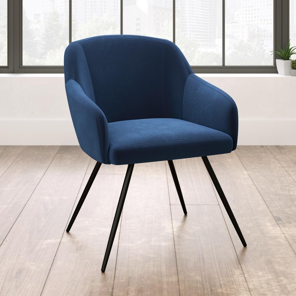 Boho Aesthetic Blue Luxury Modern Chair Blue | Biophilic Design Airbnb Decor Furniture 