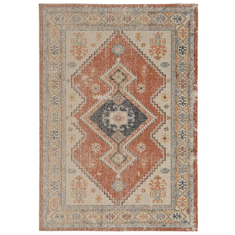 Valencia Rust | Large Mediterranean Vintage Distressed Area Rug - Mediterranean Italian Contemporary Home Decor Furniture