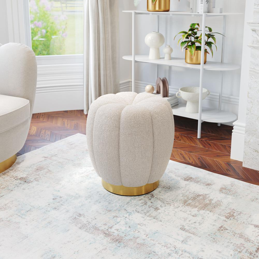 Boho Aesthetic Luxurious Opulent Modern Ottoman Footrest | Biophilic Design Airbnb Decor Furniture 