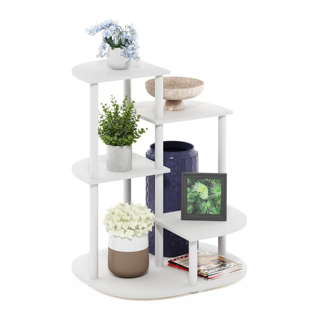 Boho Aesthetic Furinno Celuka 4-Tier Indoor Outdoor Potted Plant Stand Holder | Biophilic Design Airbnb Decor Furniture 