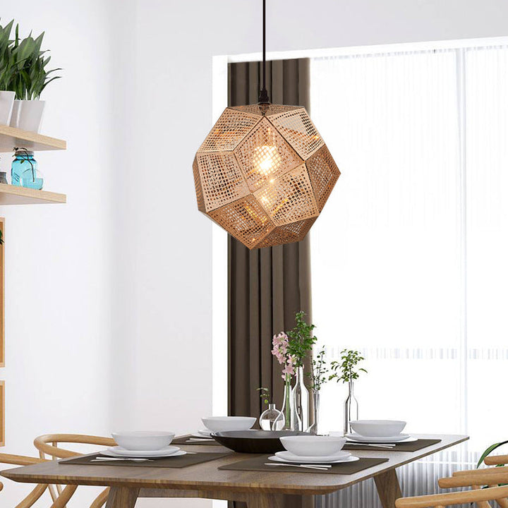Boho Aesthetic Gold French Modern Ball Light Fixture | Biophilic Design Airbnb Decor Furniture 