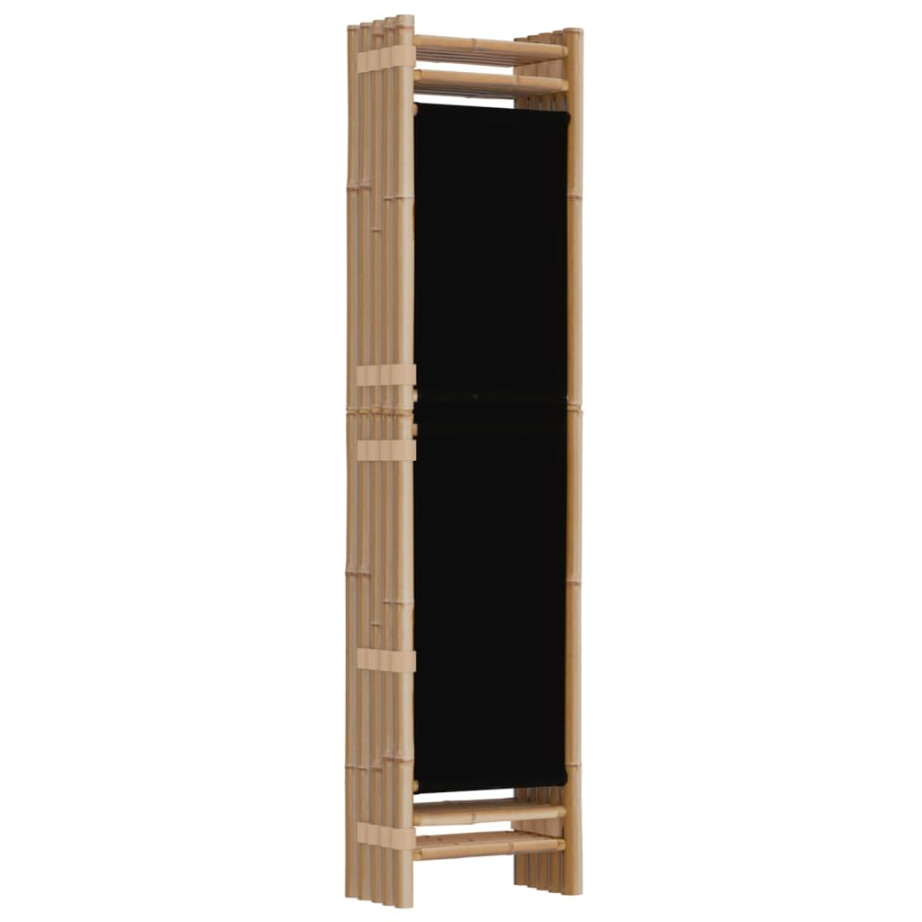 Boho Aesthetic vidaXL Folding 5-Panel Room Divider 78.7" Bamboo and Canvas | Biophilic Design Airbnb Decor Furniture 