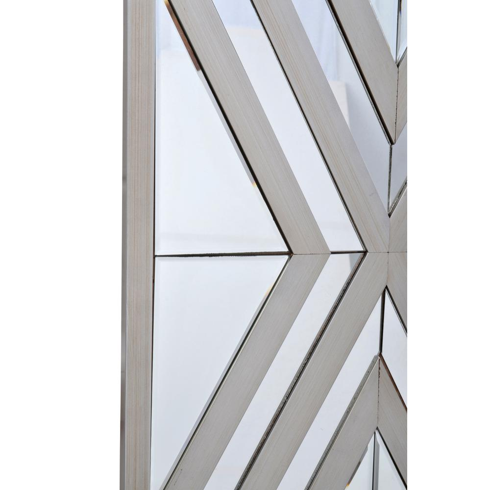 Boho Aesthetic The Colorado | Large Silver Diamond Mirror | Biophilic Design Airbnb Decor Furniture 