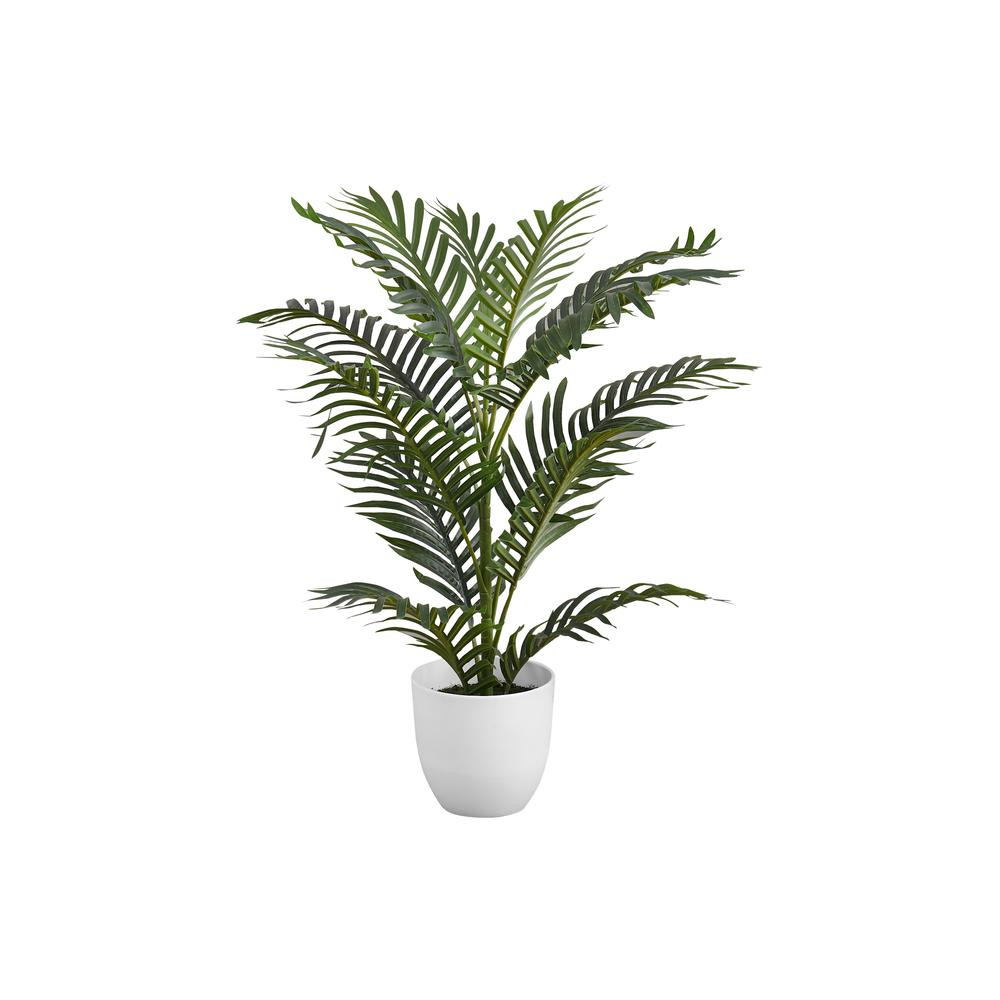 Boho Aesthetic Artificial Palm Biophilic design decor Tree with Decorative Green Leaves w/ White Pot | Biophilic Design Airbnb Decor Furniture 