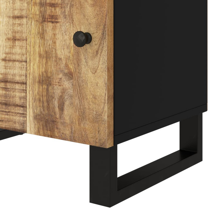 Boho Aesthetic vidaXL Bedside Cabinet 19.7"x13"x23.6" Solid Wood Mango&Engineered Wood | Biophilic Design Airbnb Decor Furniture 