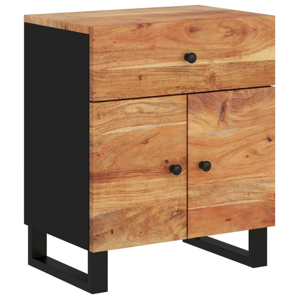Boho Aesthetic vidaXL Bedside Cabinet 19.7"x13"x23.6" Solid Wood Acacia&Engineered Wood | Biophilic Design Airbnb Decor Furniture 