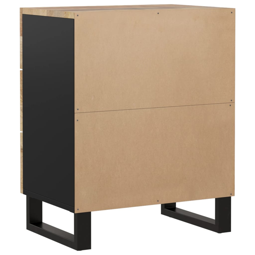Boho Aesthetic vidaXL Bedside Cabinet 19.7"x13"x24.4" Solid Wood Mango&Engineered Wood | Biophilic Design Airbnb Decor Furniture 