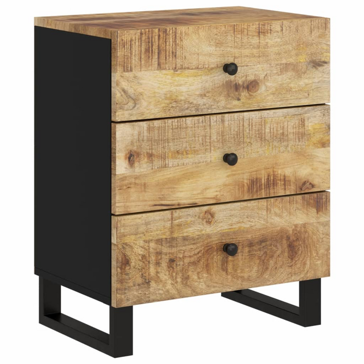 Boho Aesthetic vidaXL Bedside Cabinet 19.7"x13"x24.4" Solid Wood Mango&Engineered Wood | Biophilic Design Airbnb Decor Furniture 