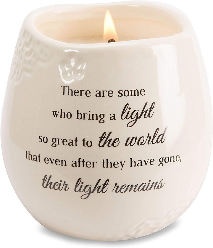 Boho Aesthetic Personalized Memorial Candle Gift Memory Your Light Remains Ceramic Soy Wax Candle Gift After Loss | Biophilic Design Airbnb Decor Furniture 