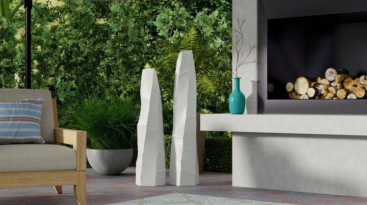 Boho Aesthetic Large Tall Off White Ceramic Luxury Floor Vase | Biophilic Design Airbnb Decor Furniture 