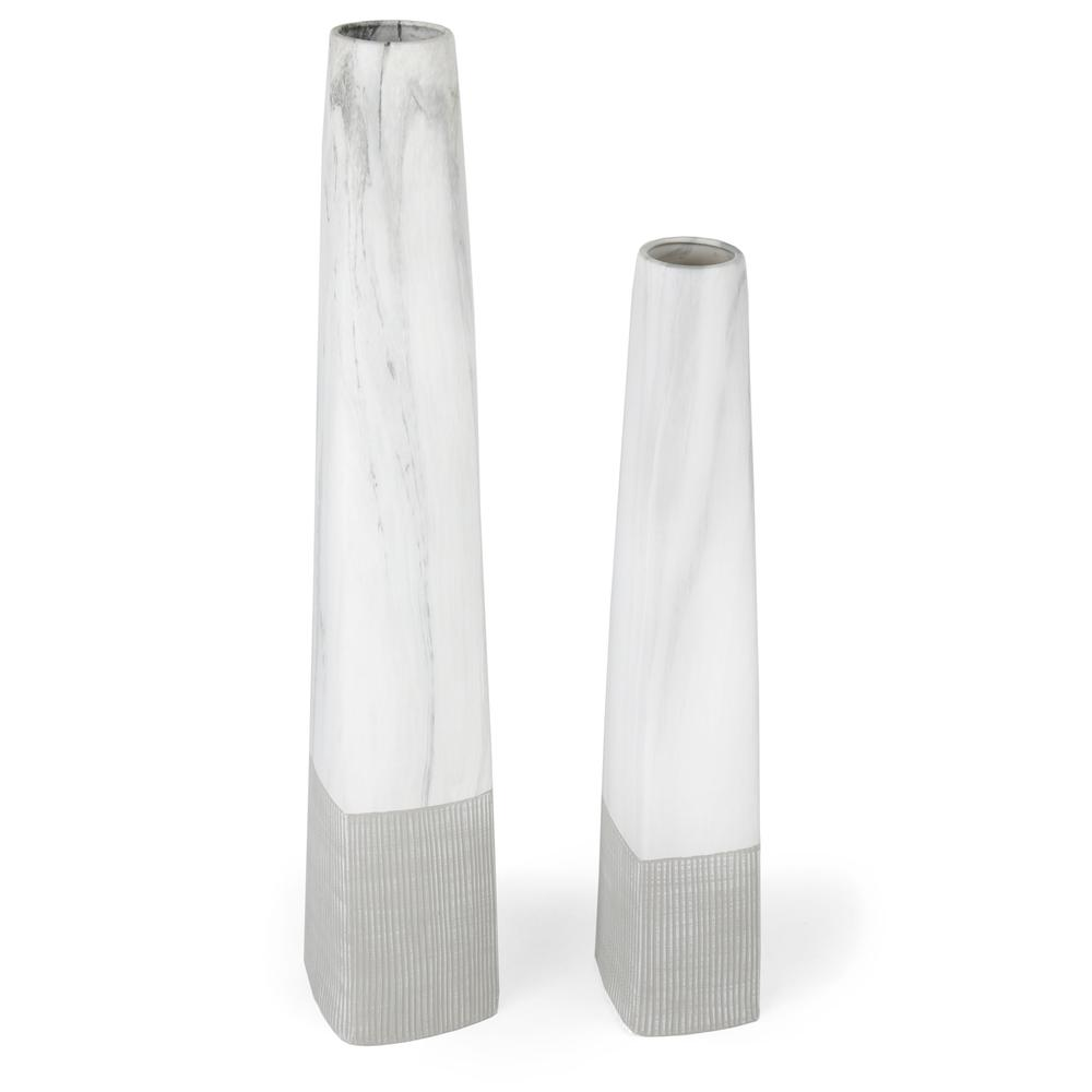 Boho Aesthetic Large Tall White Luxury Floor Vase | Biophilic Design Airbnb Decor Furniture 