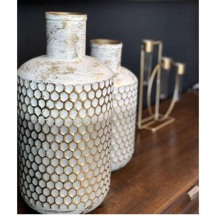 Boho Aesthetic Marilla, S2 Metal Table Vase | Biophilic Design Airbnb Decor Furniture 