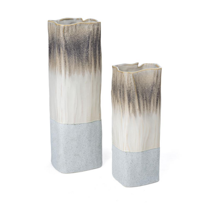 Boho Aesthetic Saunton 16" Ceramic Table Vase, Large | Biophilic Design Airbnb Decor Furniture 