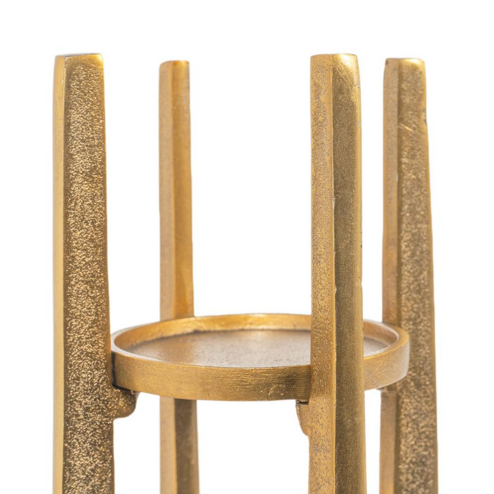 Boho Aesthetic Sanders Candle Holder, Large Gold | Biophilic Design Airbnb Decor Furniture 