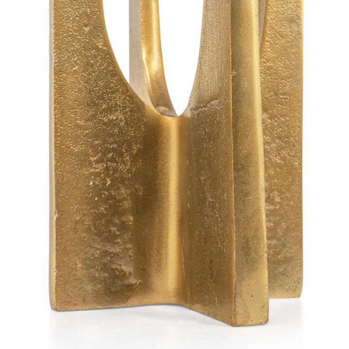 Boho Aesthetic Sanders Candle Holder, Large Gold | Biophilic Design Airbnb Decor Furniture 