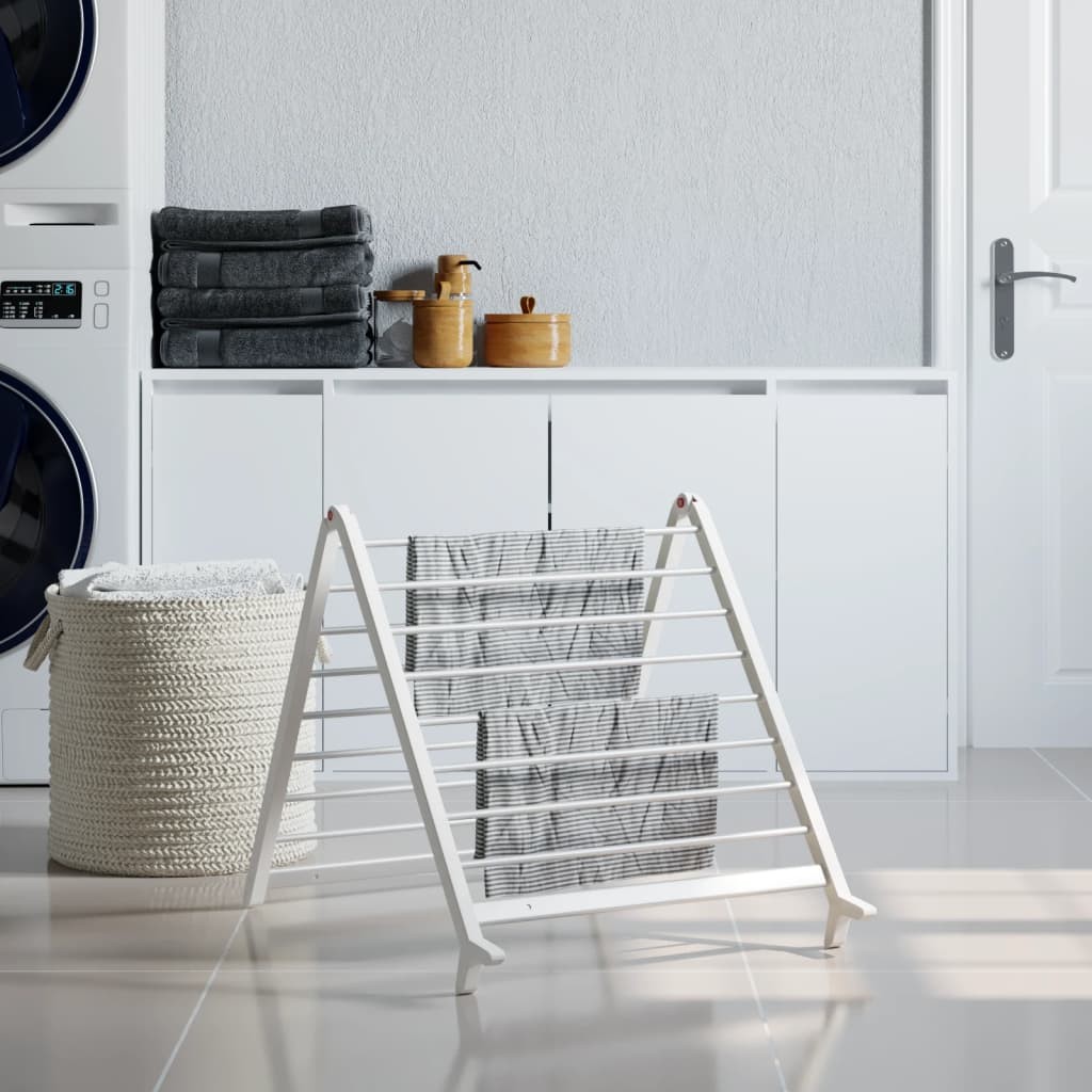 Boho Aesthetic vidaXL Drying Rack for Bathtub Extendable 20.9"-35.4" Aluminum | Biophilic Design Airbnb Decor Furniture 