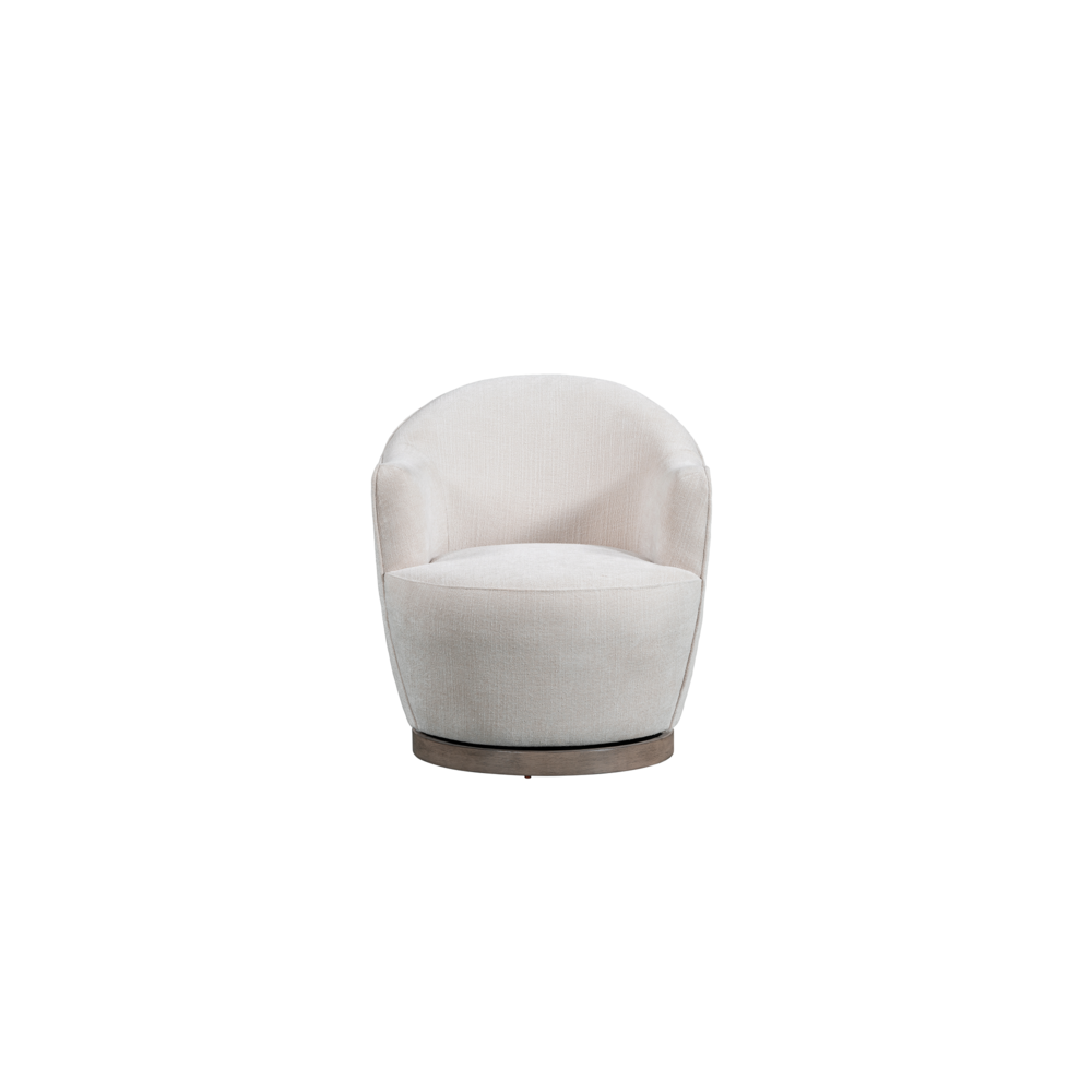 Boho Aesthetic Ferguson Swivel Accent Chair, Off White | Biophilic Design Airbnb Decor Furniture 