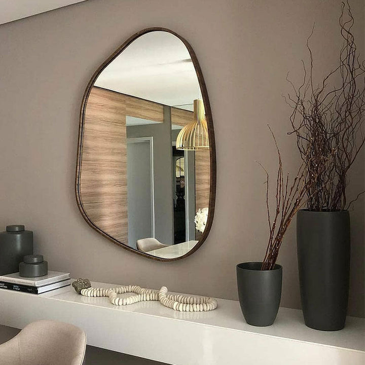 Boho Aesthetic Le Mans | Large Modern Minimalist Irregular Mirror | Biophilic Design Airbnb Decor Furniture 