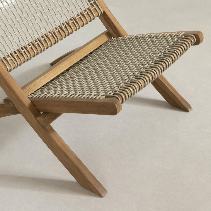 Boho Aesthetic Balka Lounge Chair, Beige and Natural | Biophilic Design Airbnb Decor Furniture 
