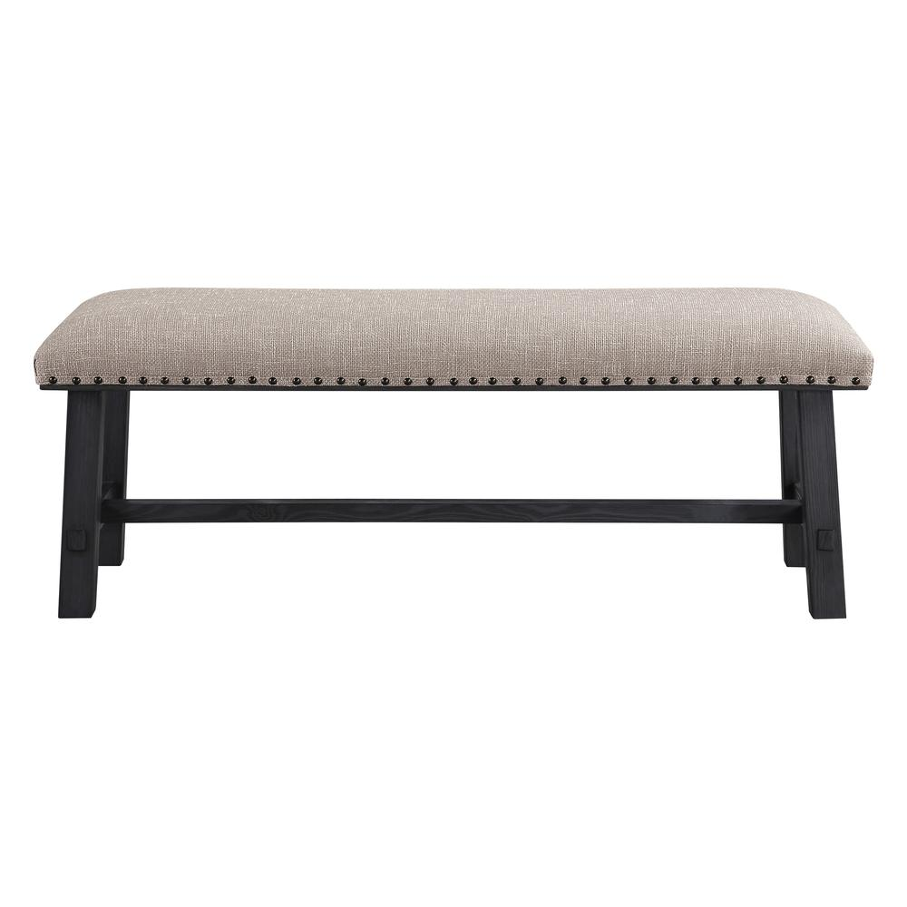 Boho Aesthetic Callen Upholstered Bench | Biophilic Design Airbnb Decor Furniture 