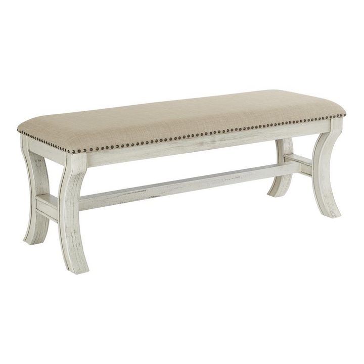 Boho Aesthetic Monaco 48" Upholstered Bench | Biophilic Design Airbnb Decor Furniture 