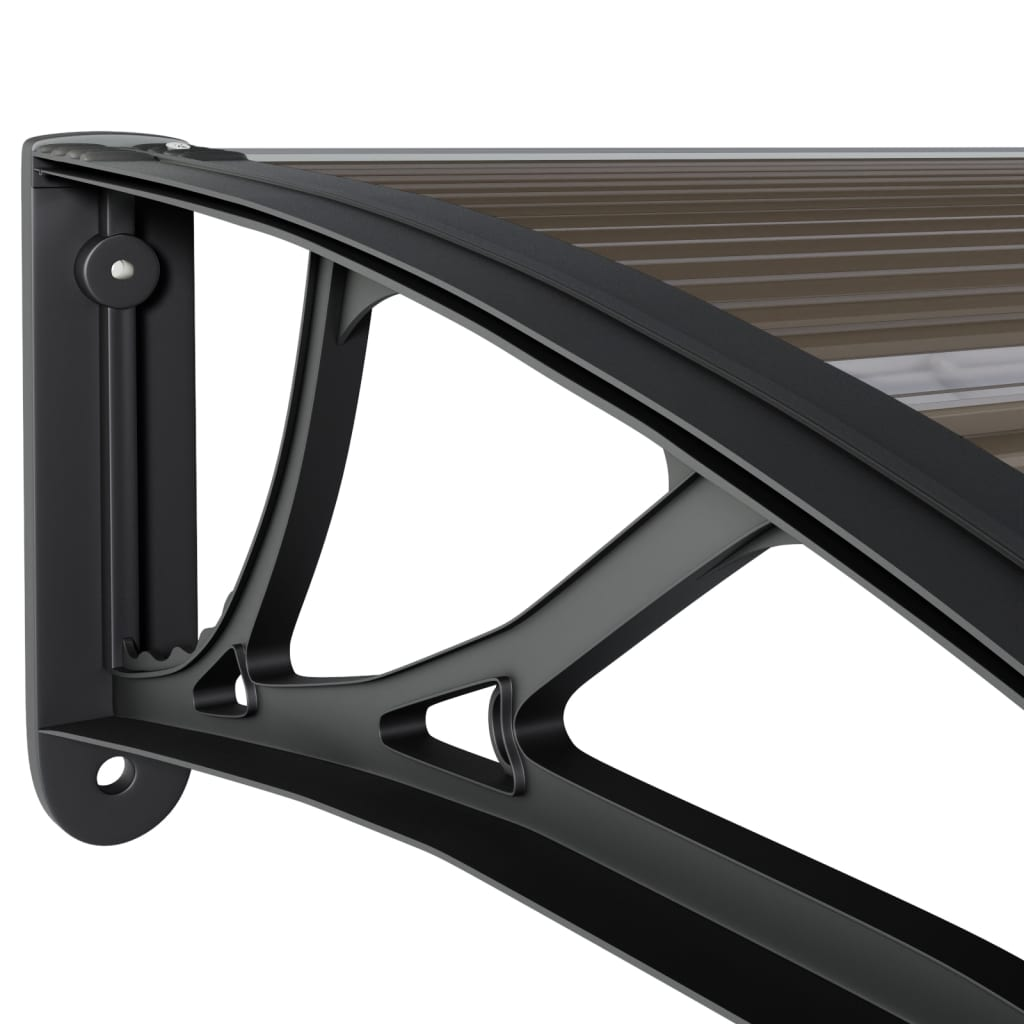 Boho Aesthetic vidaXL Door Canopy Black 59.1"x39.4" Polycarbonate | Biophilic Design Airbnb Decor Furniture 