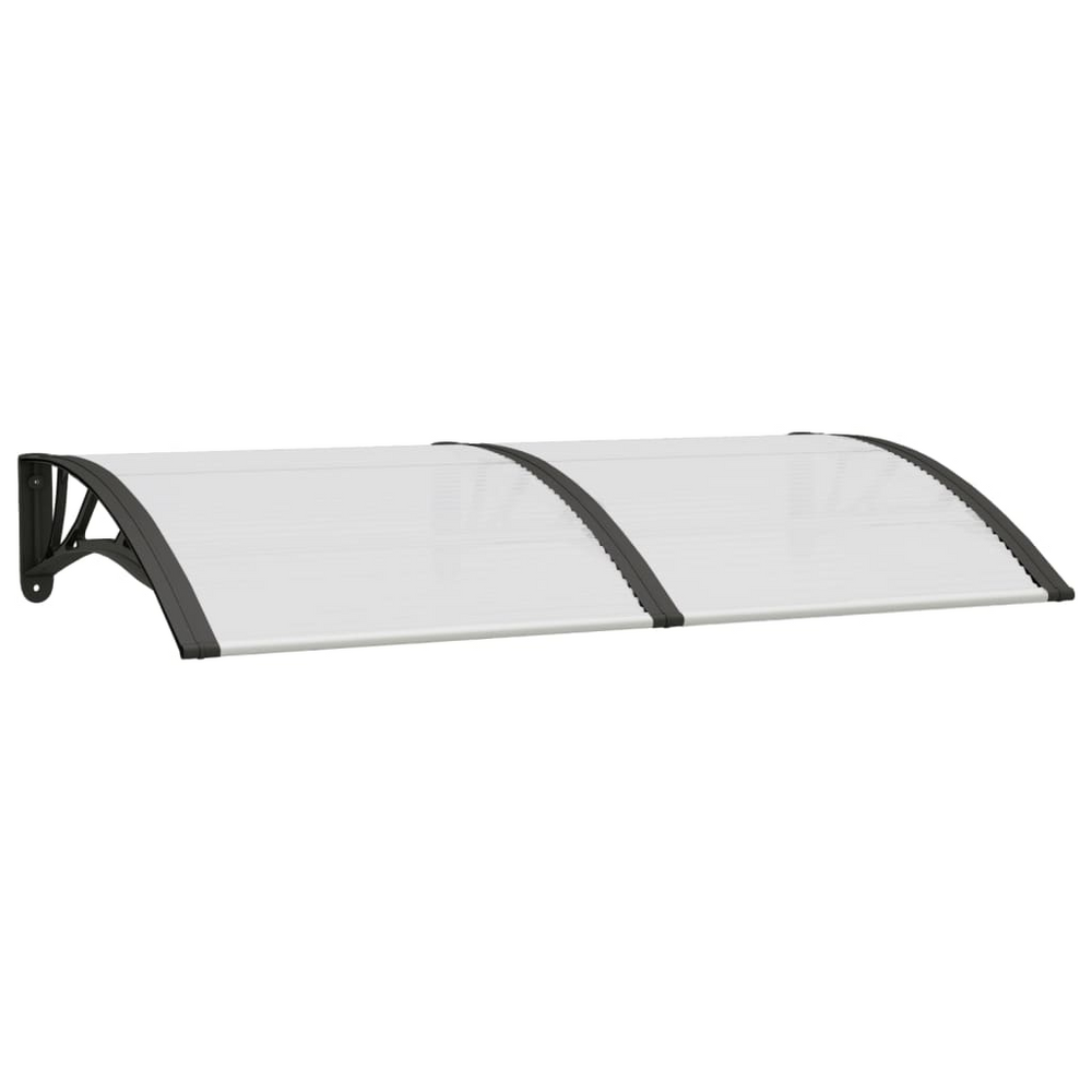 Boho Aesthetic vidaXL Door Canopy Black and Transparent 59.1"x31.5" Polycarbonate | Biophilic Design Airbnb Decor Furniture 