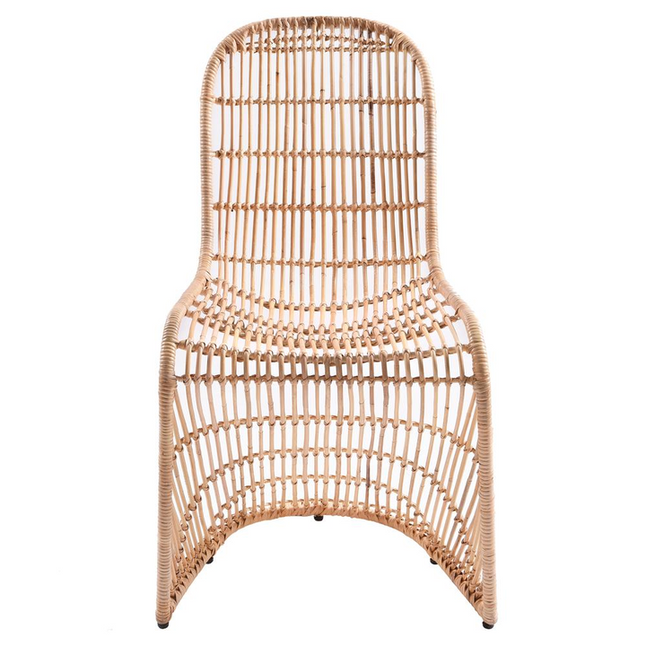 Boho Aesthetic Groovy Rattan Chair, (Set of 2) | Biophilic Design Airbnb Decor Furniture 