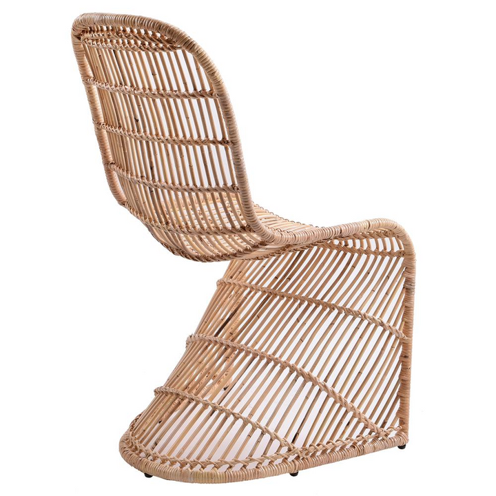 Boho Aesthetic Groovy Rattan Chair, (Set of 2) | Biophilic Design Airbnb Decor Furniture 