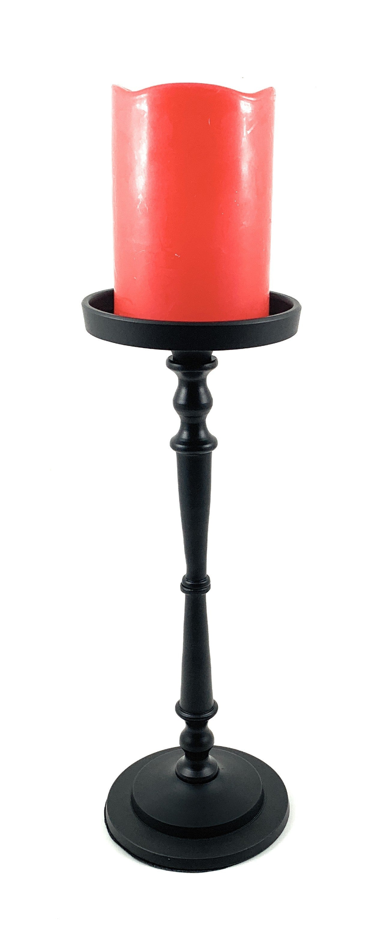 Boho Aesthetic Vibhsa Pillar Candle Holder - Matte Black | Biophilic Design Airbnb Decor Furniture 