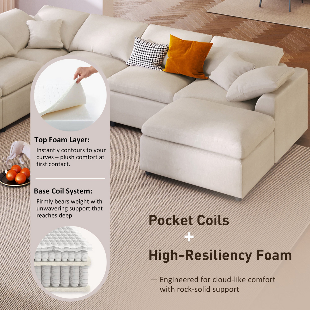 The Amalfi Grande 7-Piece Mediterranean Sofa - Mediterranean Tuscan Contemporary Home Decor Furniture